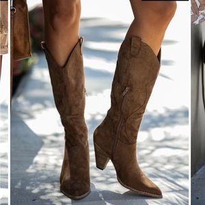 LASSO WESTERN BOOT - CAMEL